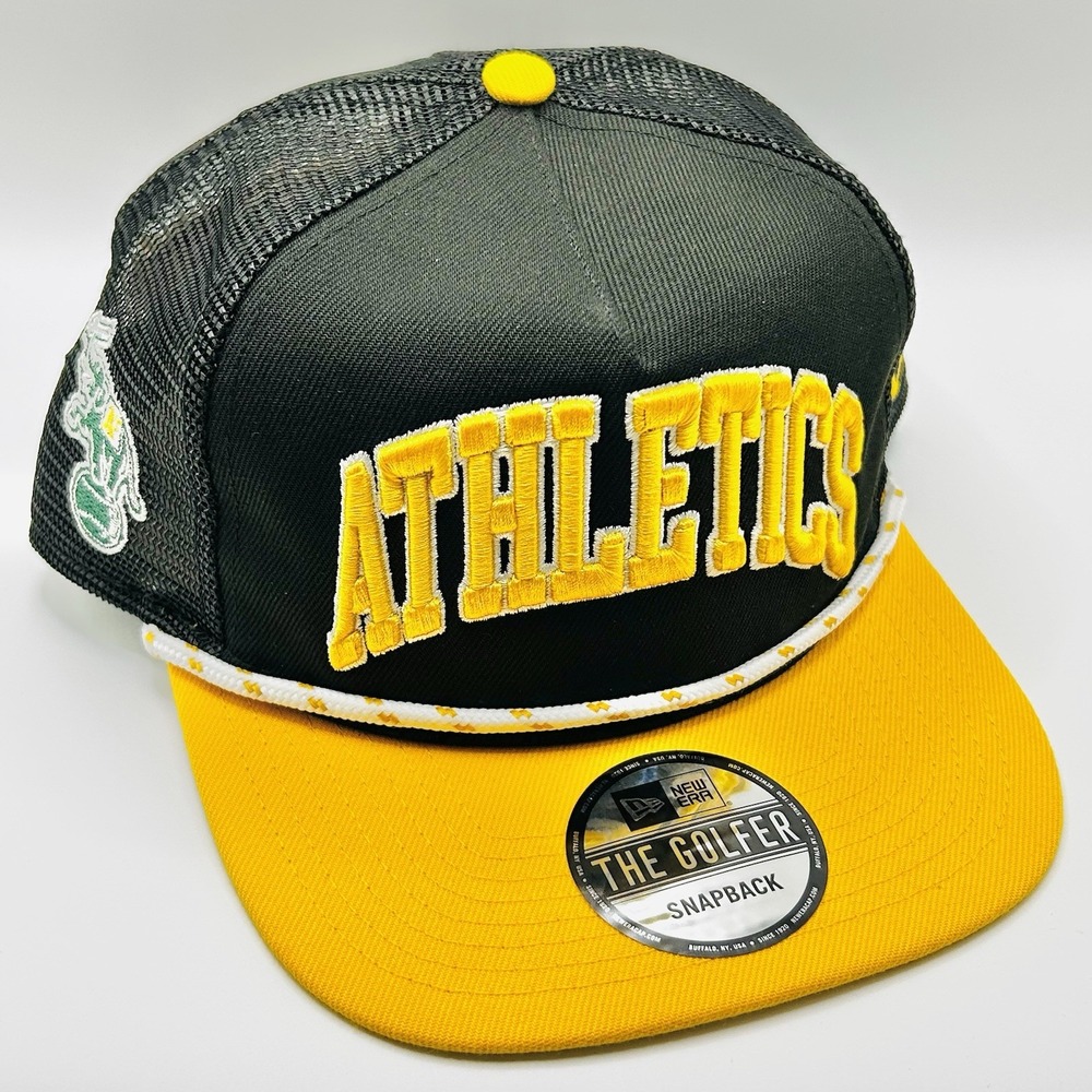 Oakland Athletics New Era Wordmark Throwback The Golfer Snapback Hat Cap MLB